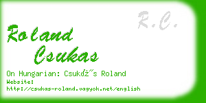 roland csukas business card